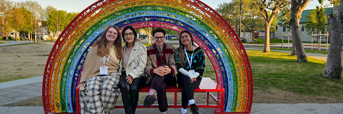 Attending the Arctic Congress in Bodø, Norway, as GCI youth delegates: Raven Firth (first to the left) and Olivia Dobbs (first from the right)