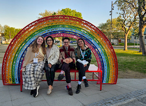 Attending the Arctic Congress in Bodø, Norway, as GCI youth delegates: Raven Firth (first to the left) and Olivia Dobbs (first from the right)