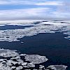 Sea ice in the Arctic.