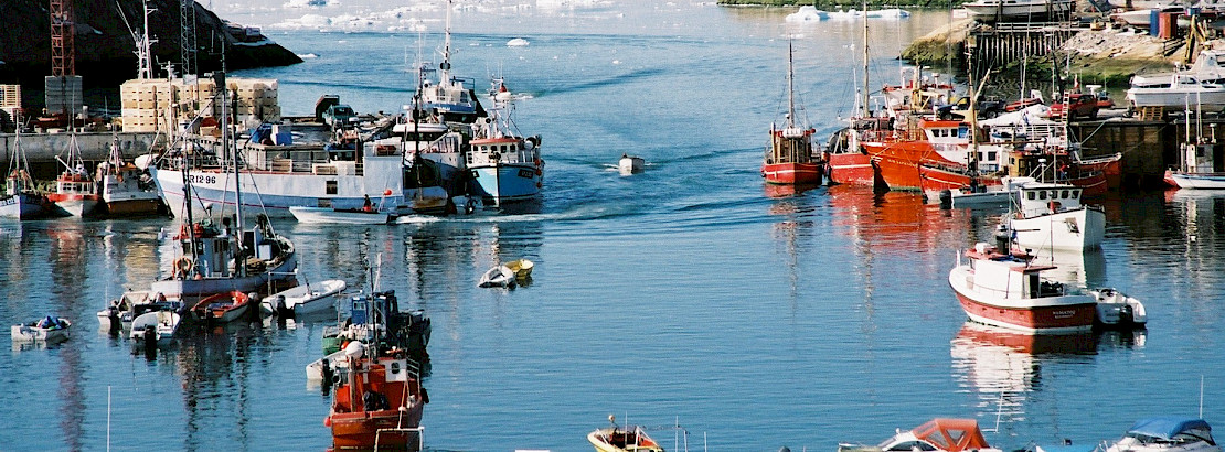 Fishing boats, Illulissat, Greenland.