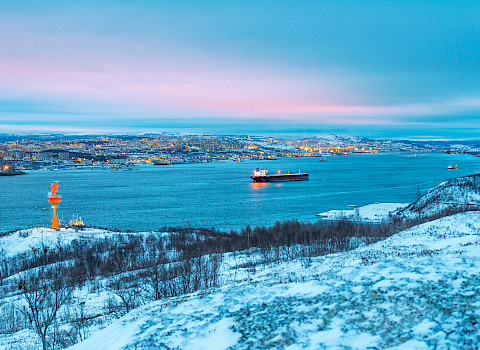 The port city of Murmansk